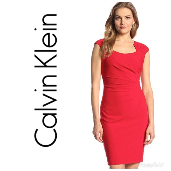 calvin klein cap sleeve dress